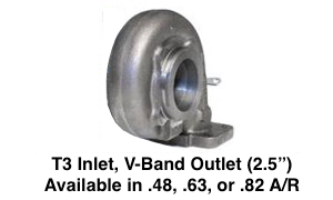 T3 Inlet, V-Band Outlet (2.5")
